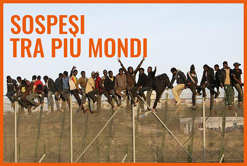 Cartolina per la serata "Sospesi tra più mondi" dell'associazione Amici Schio-Grigny